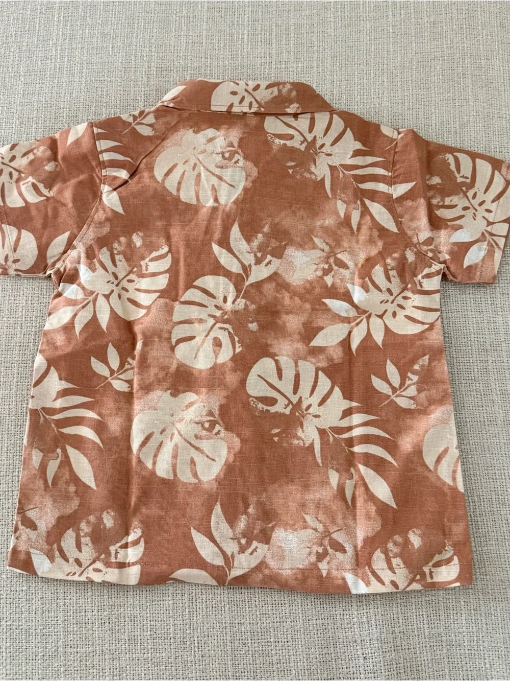 Little Lad Baby Boy 18M Tropical Shirt & Khaki Cargo Pants 2-Piece Set